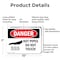 Signmission Hot Surface Sign, 7 in H x 10 in W, Aluminum, Hot Pipes Do Not Touch OS-2PACK-DS-A-710-L-1362 - alternate 5